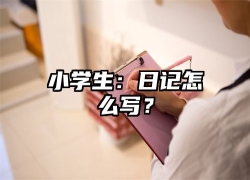 小学生：日记怎么写？