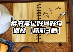读书笔记好词好句摘抄【精彩3篇】