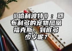《哈利波特》：邓布利多的宠物凤凰福克斯，到底多少岁呢？