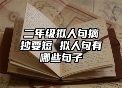 二年级拟人句摘抄要短 拟人句有哪些句子