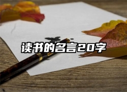读书的名言20字